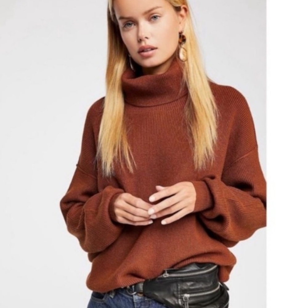 Free People | Softly Structured Tunic Sweater Brown Size Small